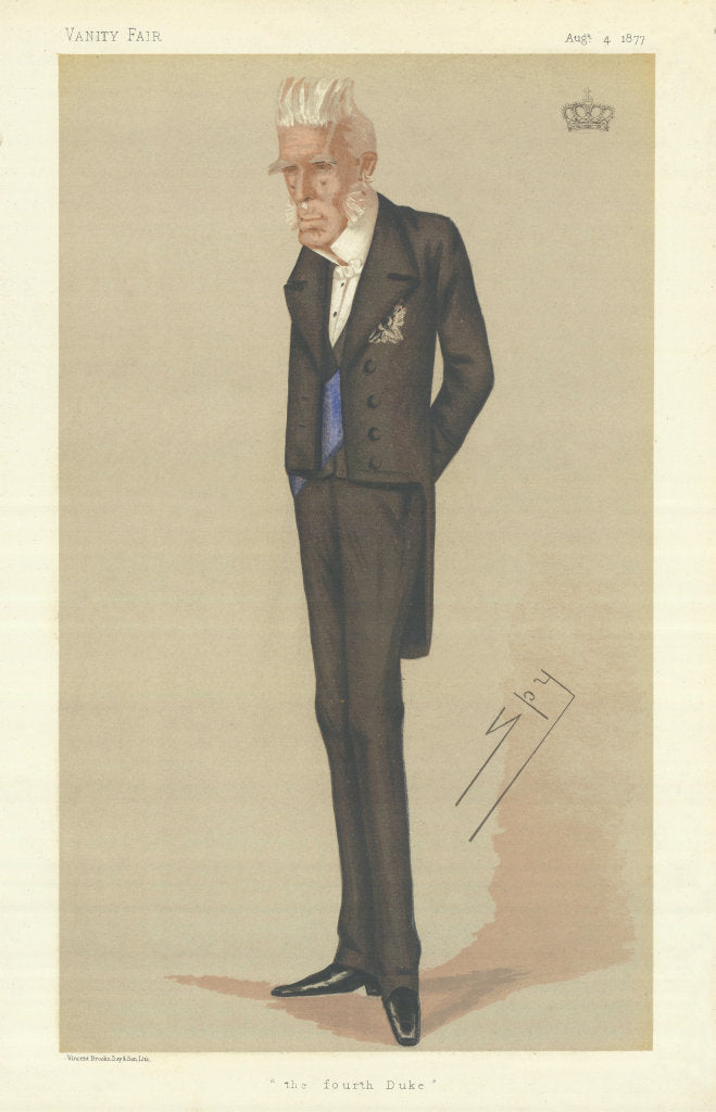 VANITY FAIR SPY CARTOON Harry George Powlett 'the fourth Duke' of Cleveland 1877
